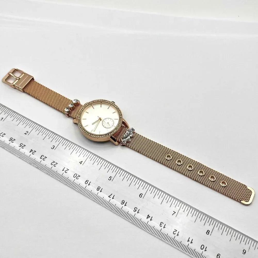 Rose Gold Crystal Watch